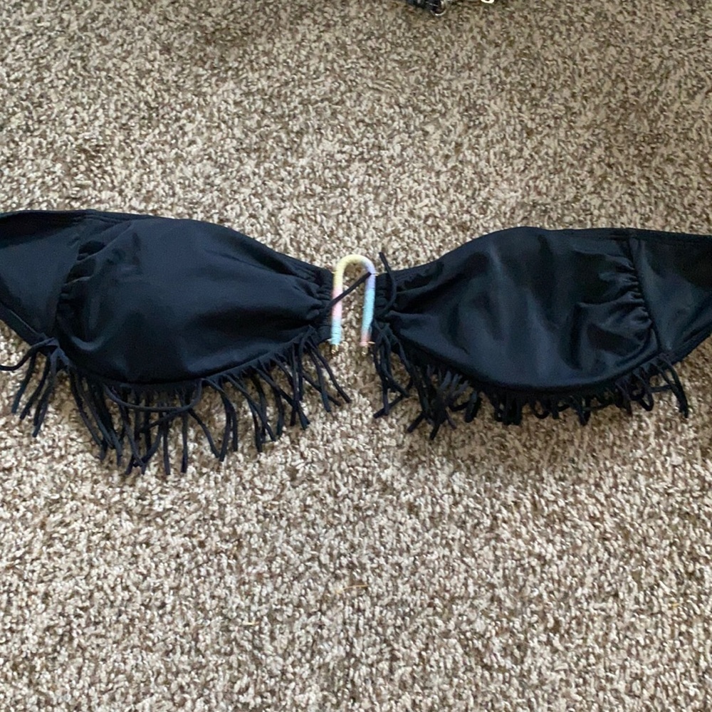 LA hearts black tube top bathing suit